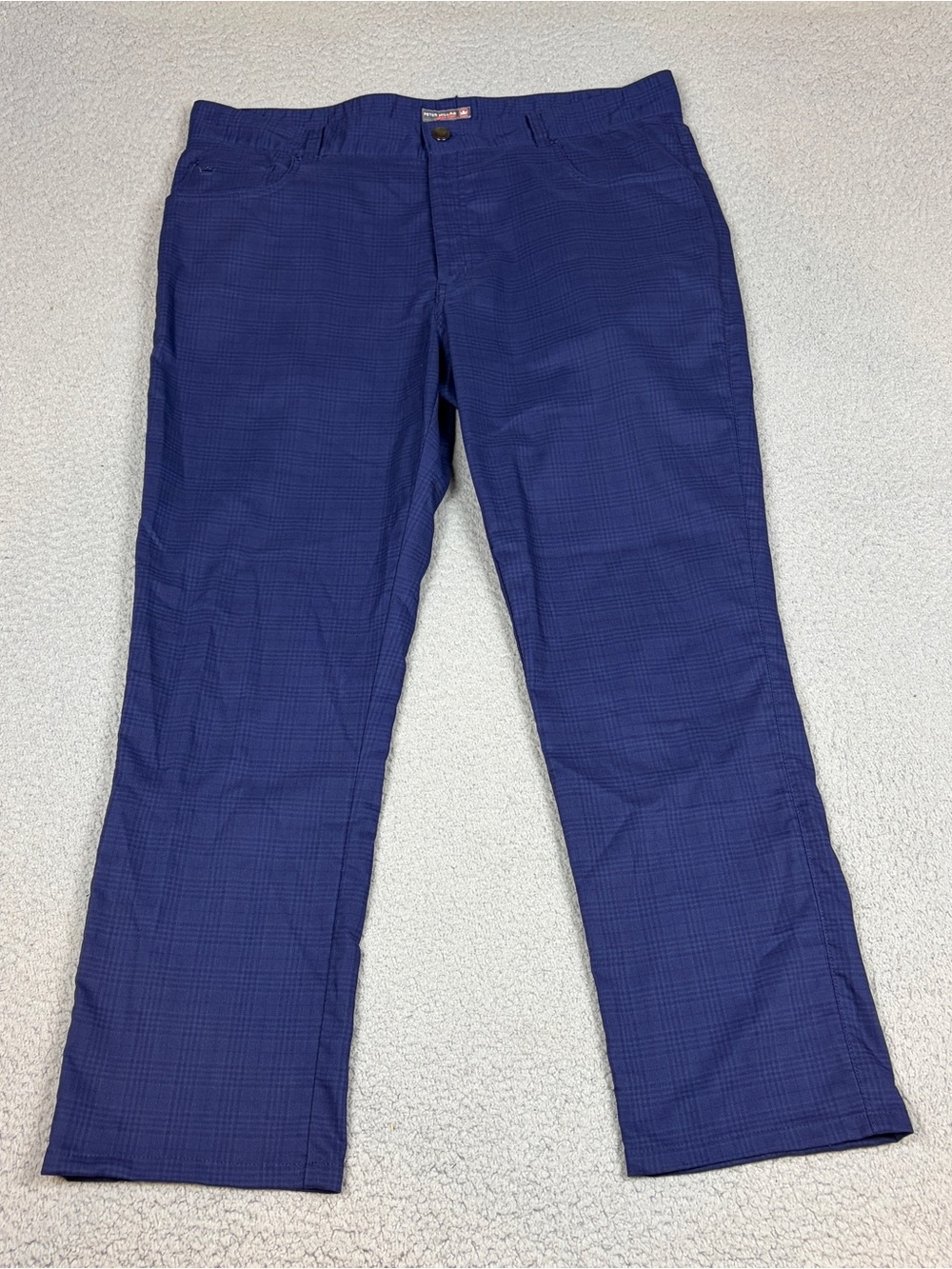 Peter Millar Crown Sport Pants Men’s 38x28 Blue Plaid Stretch Performance